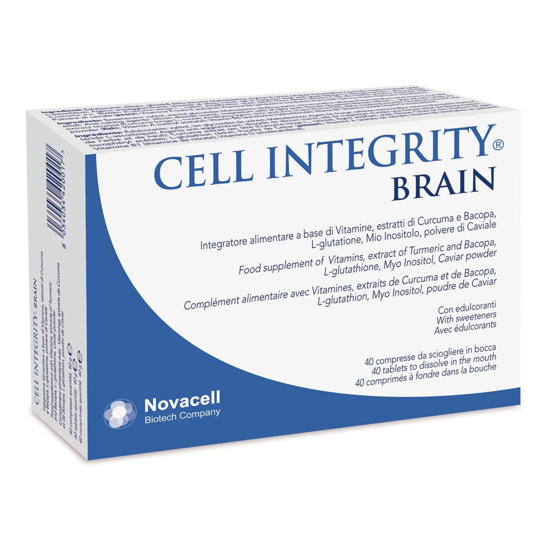 Novacell Cell Integrity Brain Integratore Alimentare Per Memoria E Concentrazione - 40 Compresse
