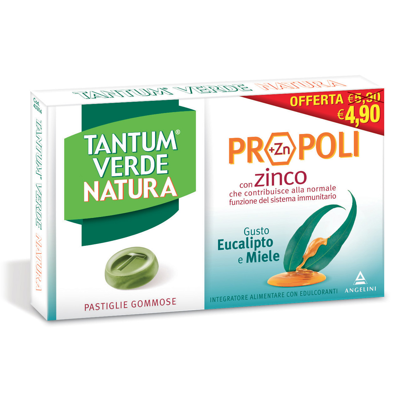 Tantum Verde Natura Pastiglie Eucalipto & Miele 15 Pezzi