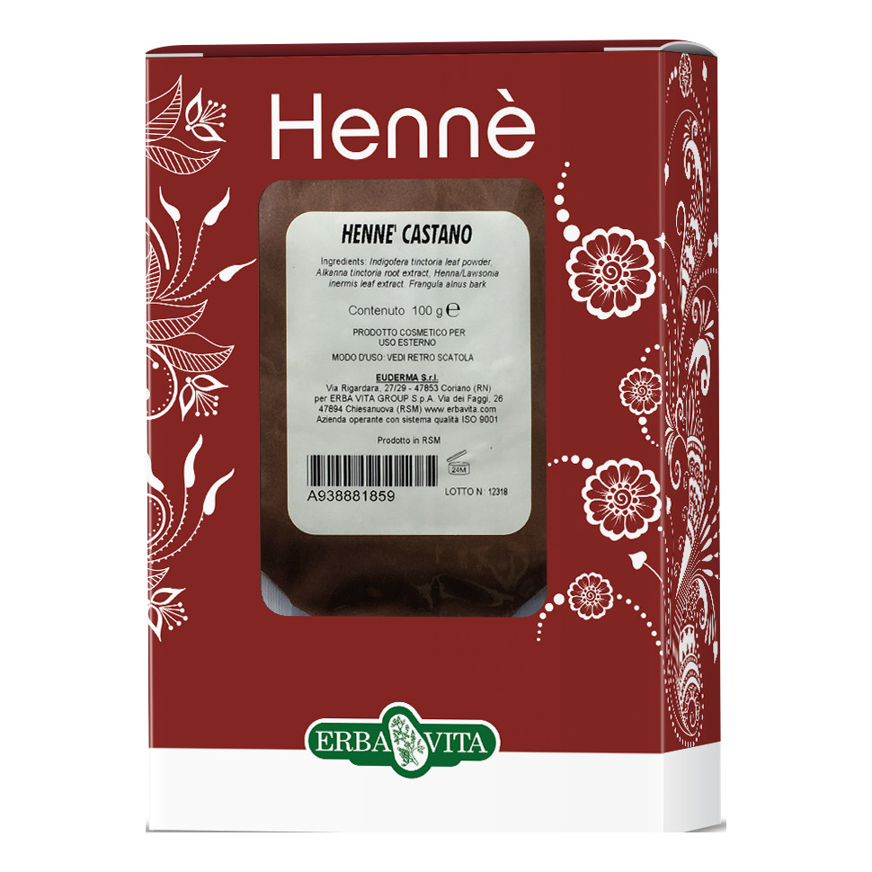 Hennè Color Capelli Castano 100g Erbavita