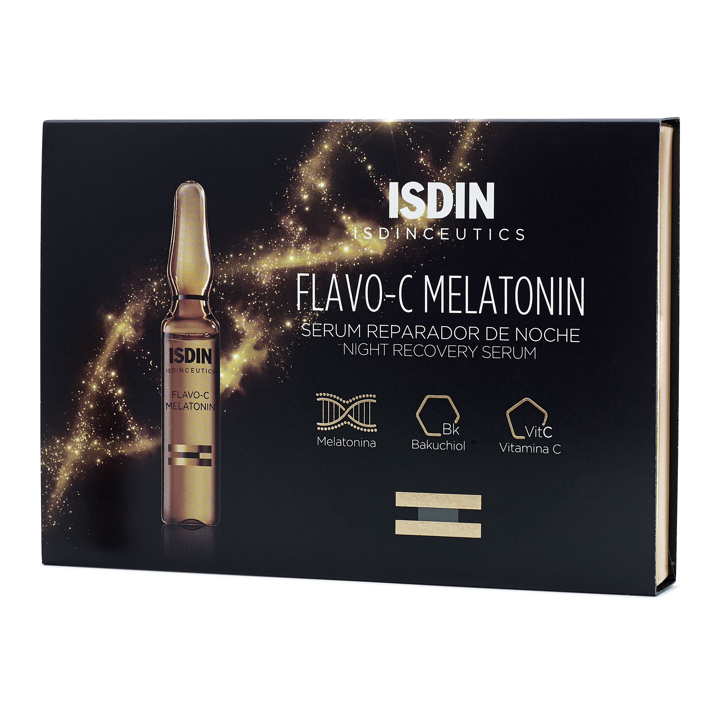 Isdinceutics Flavo-C Melatonin Siero Riparatore Da Notte Antirughe VISO 10 Fiale