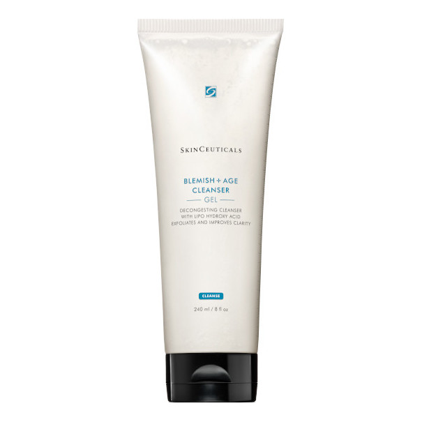 SkinCeuticals Blemish + Age Cleanser Gel Detergente Ed Esfoliante A Base Di Acido Salicilico, Glicolico E LHA 240 Ml