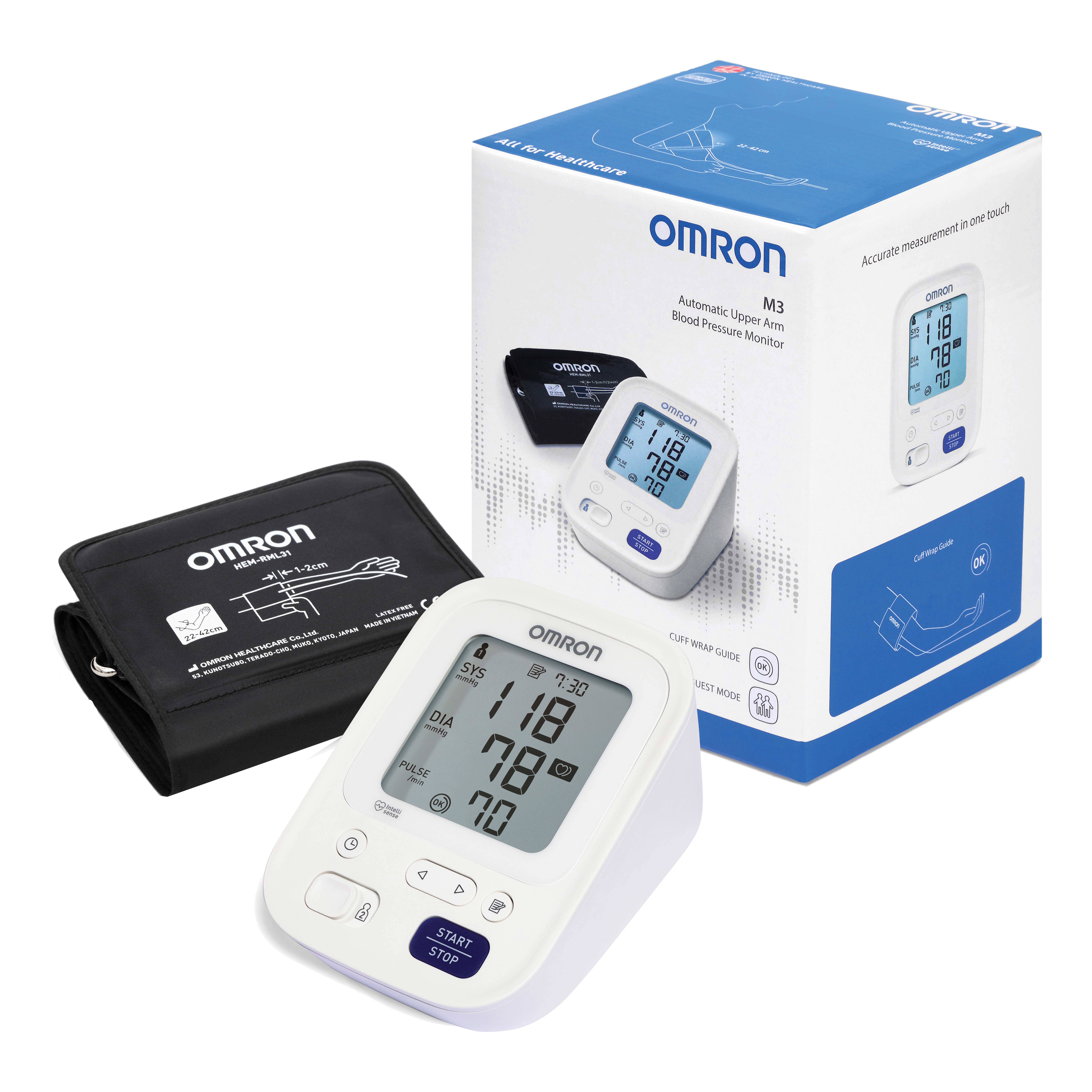 Omron M3 Sfigmomanometro Misuratore Automatico Di Pressione Da Braccio