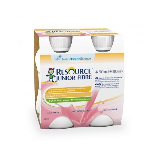 Resource Junior Fibre Fragola 4 Pezzi