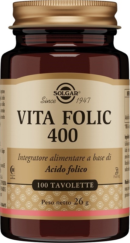 Vita Folic 400 100 Tavolette Solgar