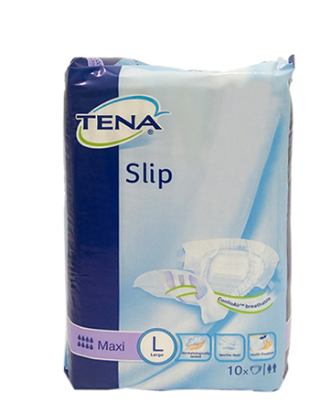 TENA Slip Maxi Pannoloni Incontinenza Taglia L 10 Pezzi Alta Assorbenza
