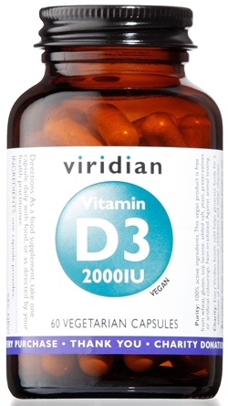 VIRIDIAN Vitamin D3 2000 IU 60 Capsule