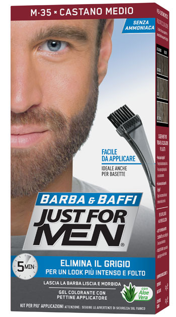 JUST For Men Barba E Baffi M35 Castano Medio