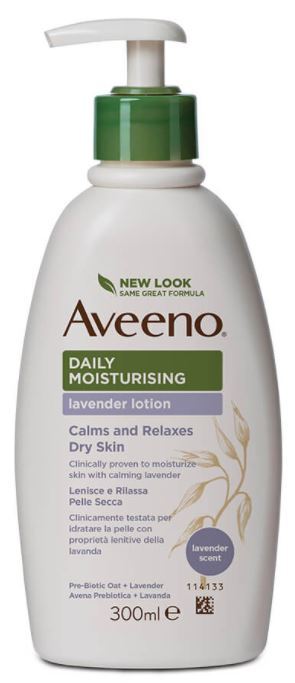 Aveeno Daily Moisturising Crema Idratante Corpo All'Aroma Di Lavanda, Con Avena Colloidale Per Pelle Secca