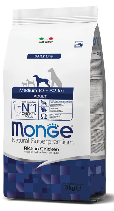 MONGE DOG MED ADULT 3KG