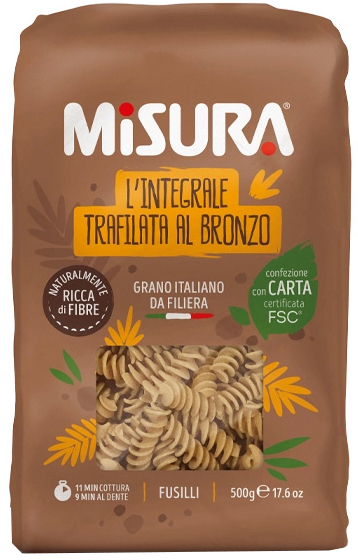 MISURA Pasta Integrale Fusilli 500g
