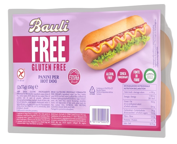 BAULI FREE PANINI HOT DOG 2PZ