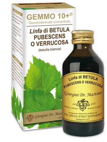 Gemmo 10+ Betulla Bianca Linfa Liquido Analcolico 100ml Giorgini