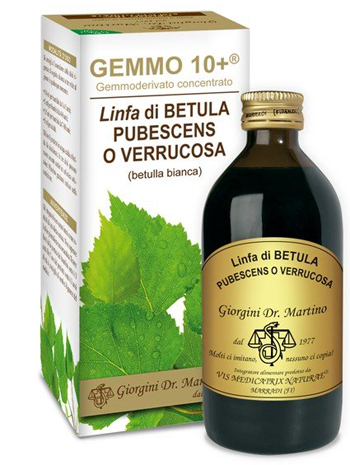 Gemmo 10+ Betulla Bianca Linfa Liquido Analcolico 200ml Giorgini