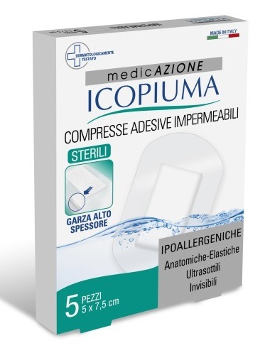 Icopiuma Compresse Adesive Post-Operatorie 7,5x5cm 5 Pezzi