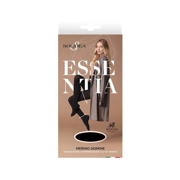 Solidea Essentia Collant Merino Jasmine Nero - Taglia M/L
